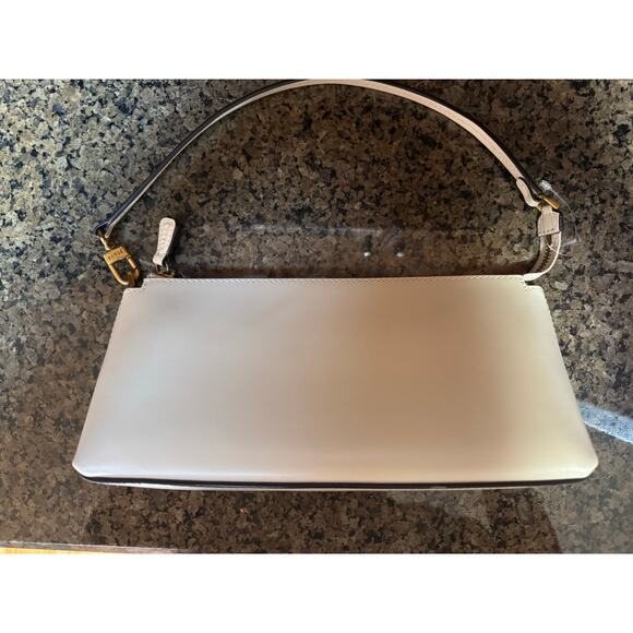 STAUD Kaia Cream Leather Shoulder Bag - - Picture 4 of 9